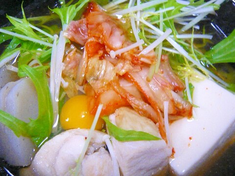 ❤　鶏ムネ肉＆お野菜＆豆腐のキムチスープ　❤